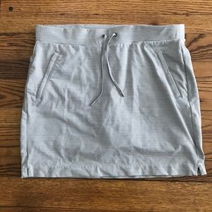 Athleta Gray & White Mini Striped Skort